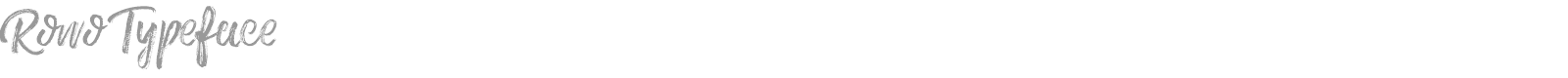 Rowo font preview